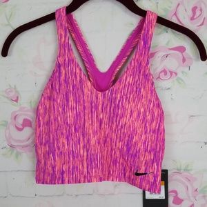 Nike fuchsia blast Racerback Midkini swim top sz S